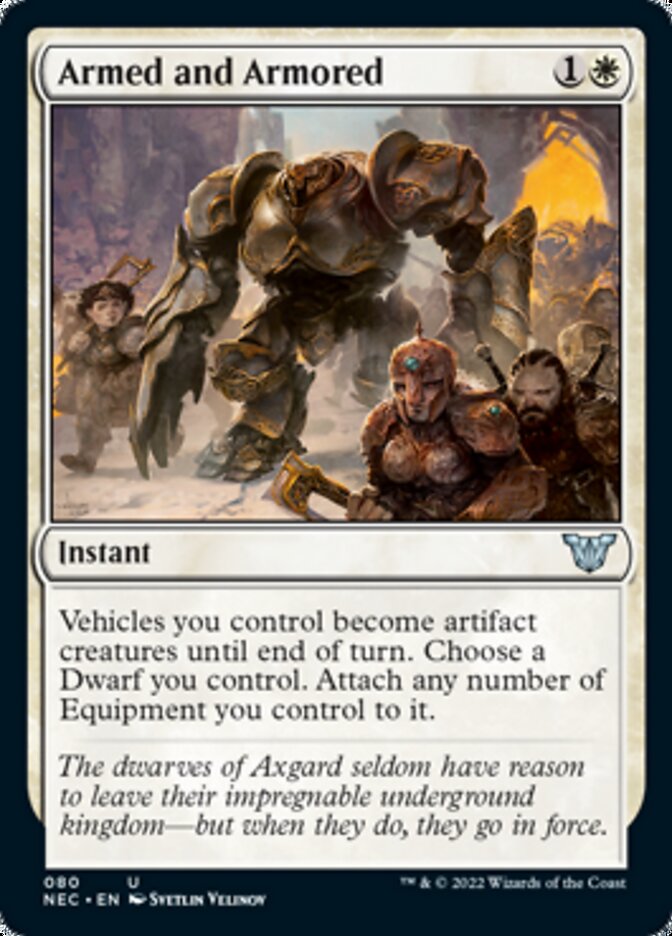 Armed and Armored [Kamigawa: Neon Dynasty Commander] | Jomio and Rueliete's Cards and Comics