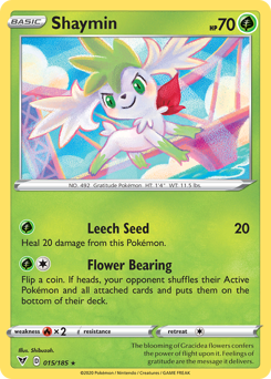 Shaymin (015/185) [Sword & Shield: Vivid Voltage] | Jomio and Rueliete's Cards and Comics