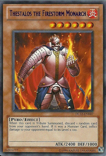 Thestalos the Firestorm Monarch (Purple) [DL12-EN007] Rare | Jomio and Rueliete's Cards and Comics