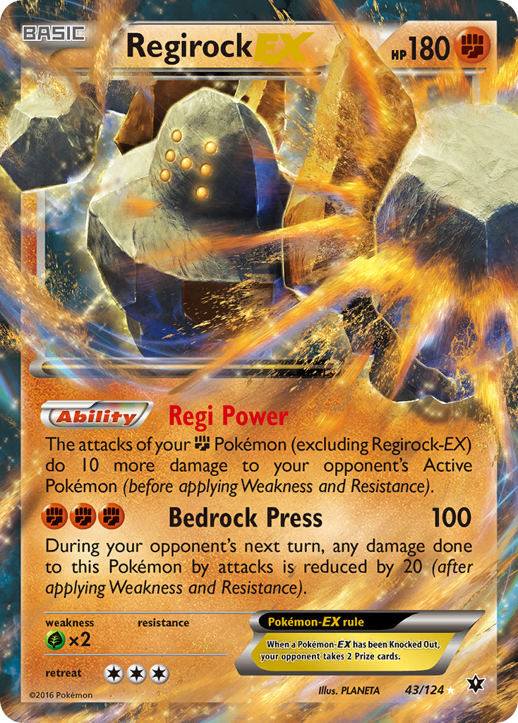 Regirock EX (43/124) [XY: Fates Collide] | Jomio and Rueliete's Cards and Comics