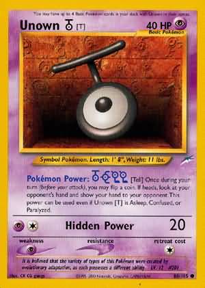 Unown [T] (88/105) [Neo Destiny Unlimited] | Jomio and Rueliete's Cards and Comics