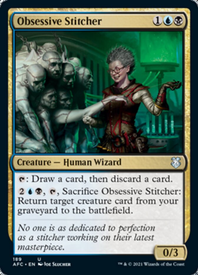 Obsessive Stitcher [Dungeons & Dragons: Adventures in the Forgotten Realms Commander] | Jomio and Rueliete's Cards and Comics