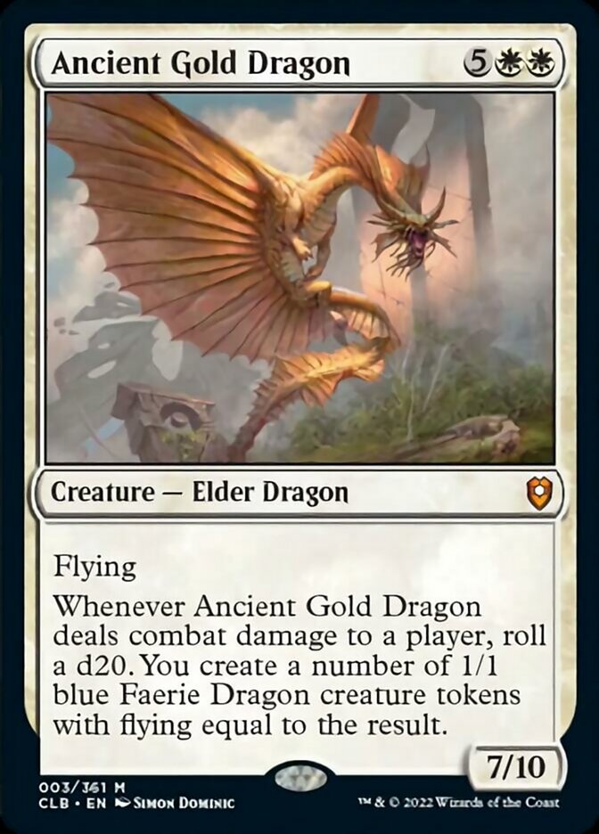 Ancient Gold Dragon [Commander Legends: Battle for Baldur's Gate] | Jomio and Rueliete's Cards and Comics