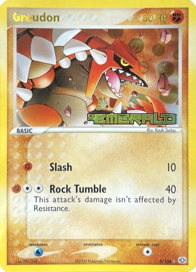 Groudon (5/106) (Stamped) [EX: Emerald] | Jomio and Rueliete's Cards and Comics