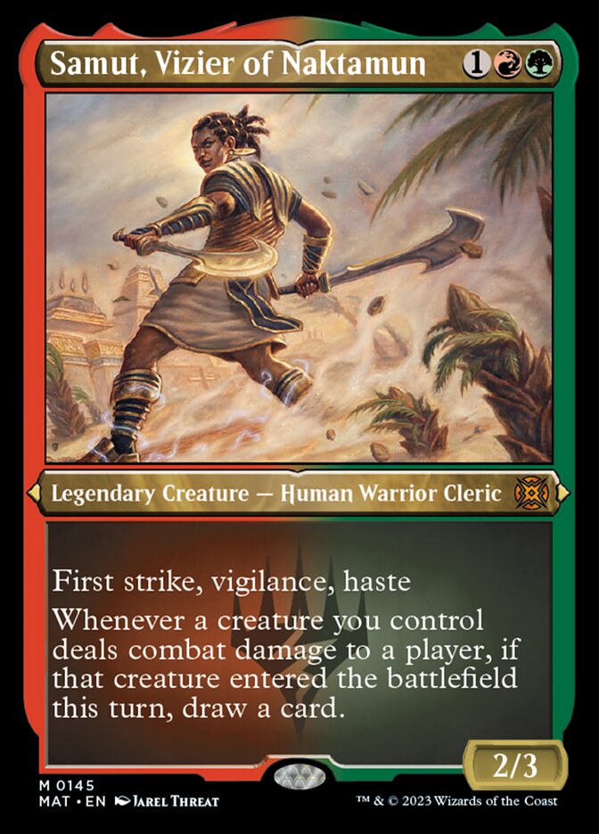 Samut, Vizier of Naktamun (Foil Etched) [March of the Machine: The Aftermath] | Jomio and Rueliete's Cards and Comics