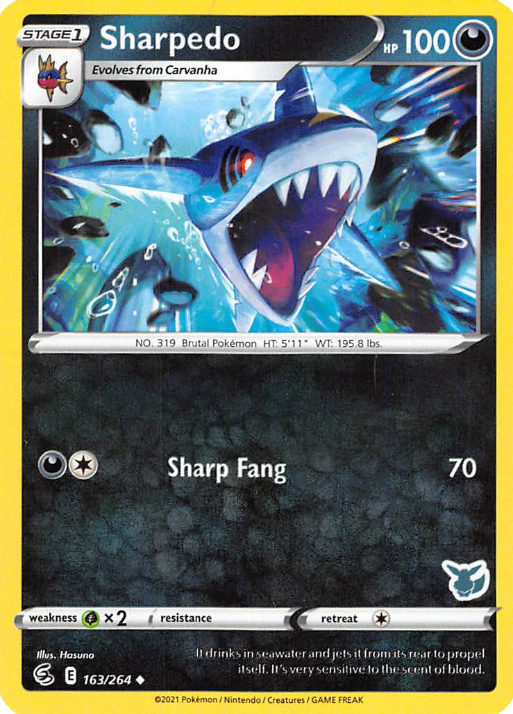 Sharpedo (163/264) (Eevee Deck) [Battle Academy 2022] | Jomio and Rueliete's Cards and Comics