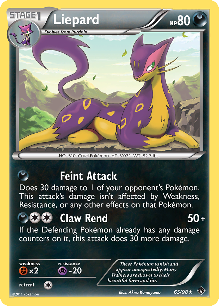 Liepard (65/98) [Black & White: Emerging Powers] | Jomio and Rueliete's Cards and Comics