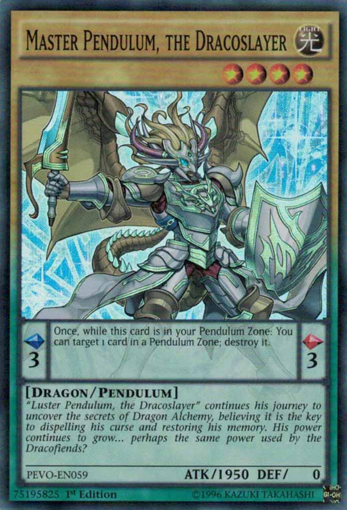 Master Pendulum, the Dracoslayer [PEVO-EN059] Super Rare | Jomio and Rueliete's Cards and Comics