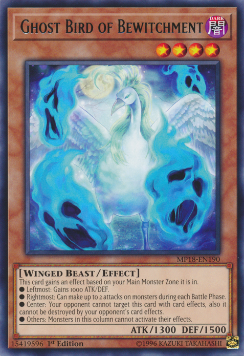 Ghost Bird of Bewitchment [MP18-EN190] Rare | Jomio and Rueliete's Cards and Comics