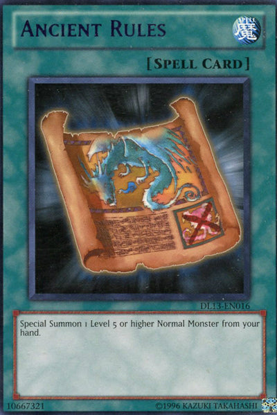 Ancient Rules (Purple) [DL13-EN016] Rare | Jomio and Rueliete's Cards and Comics