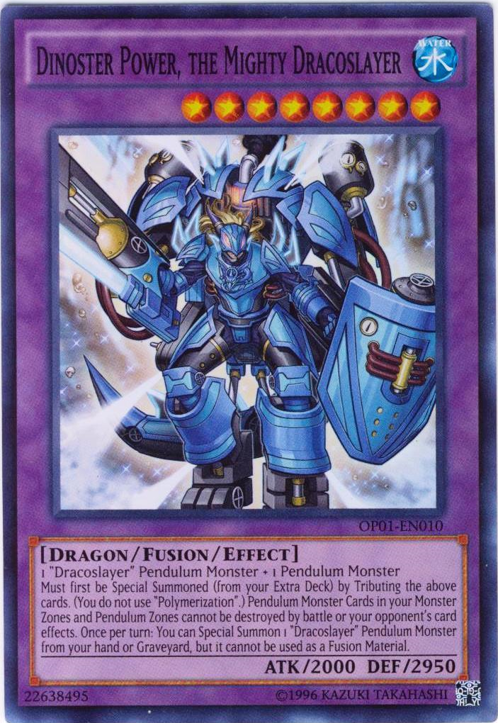 Dinoster Power, the Mighty Dracoslayer [OP01-EN010] Super Rare | Jomio and Rueliete's Cards and Comics