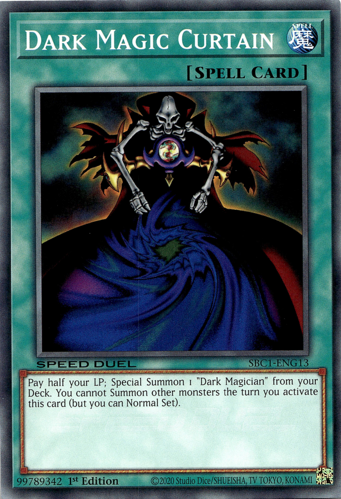 Dark Magic Curtain [SBC1-ENG13] Secret Rare | Jomio and Rueliete's Cards and Comics