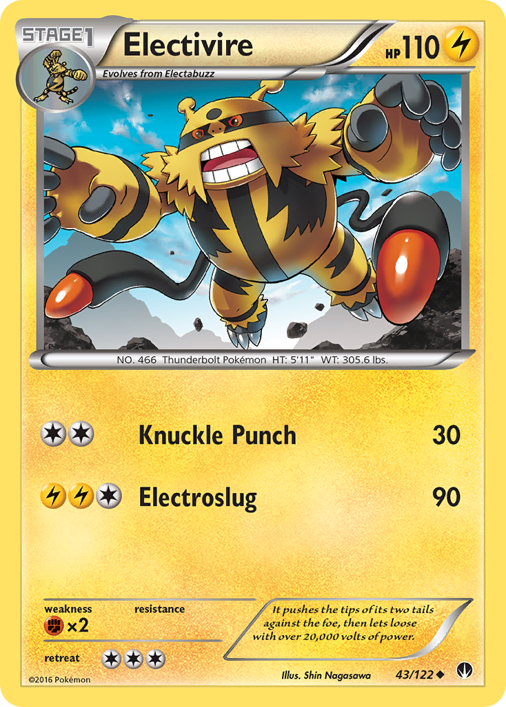 Electivire (43/122) [XY: BREAKpoint] | Jomio and Rueliete's Cards and Comics
