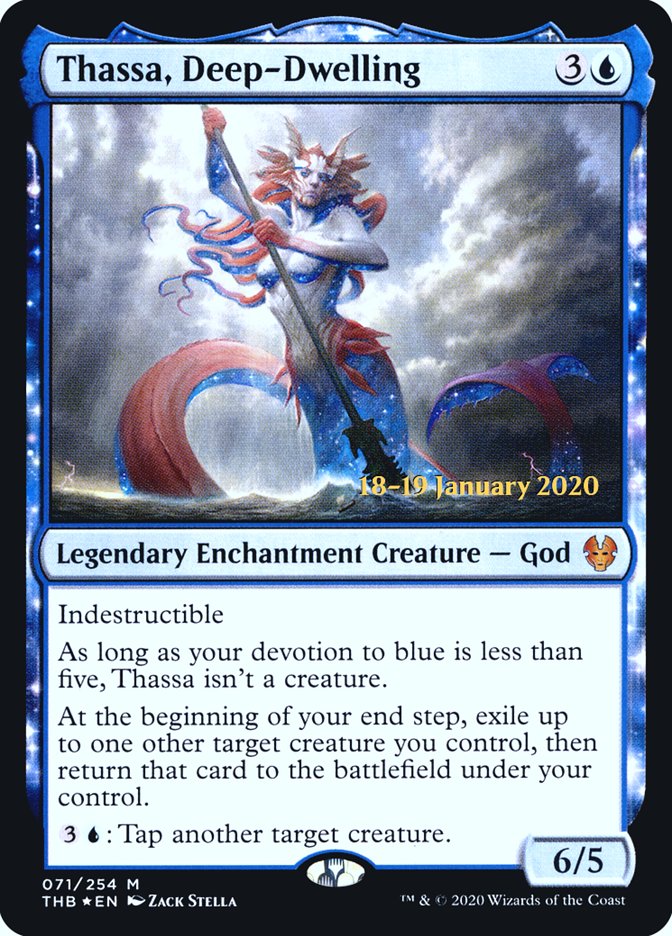 Thassa, Deep-Dwelling [Theros Beyond Death Prerelease Promos] | Jomio and Rueliete's Cards and Comics