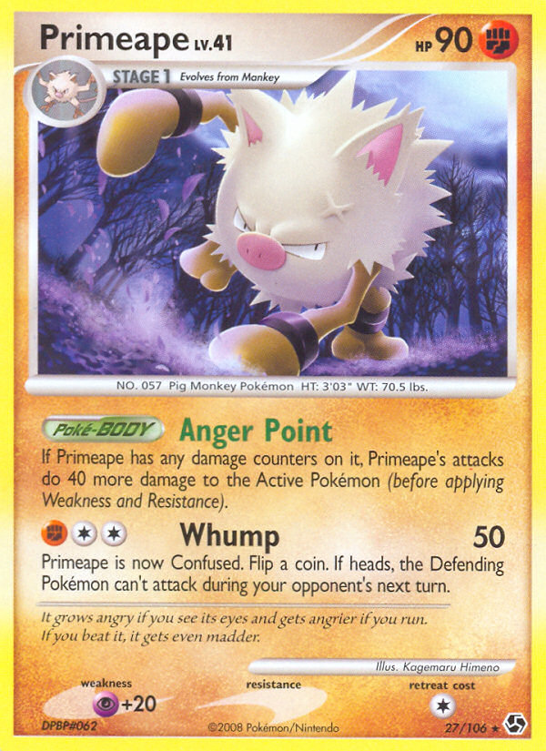 Primeape (27/106) [Diamond & Pearl: Great Encounters] | Jomio and Rueliete's Cards and Comics