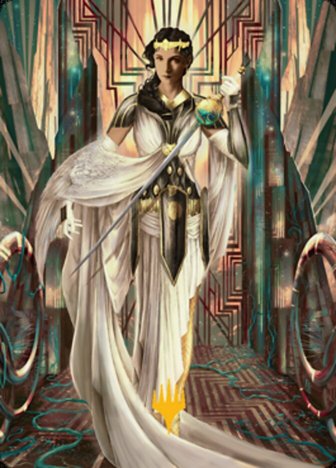 Elspeth Resplendent 2 Art Card (Gold-Stamped Signature) [Streets of New Capenna Art Series] | Jomio and Rueliete's Cards and Comics