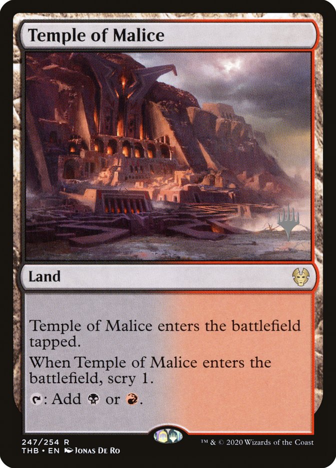 Temple of Malice (Promo Pack) [Theros Beyond Death Promos] | Jomio and Rueliete's Cards and Comics