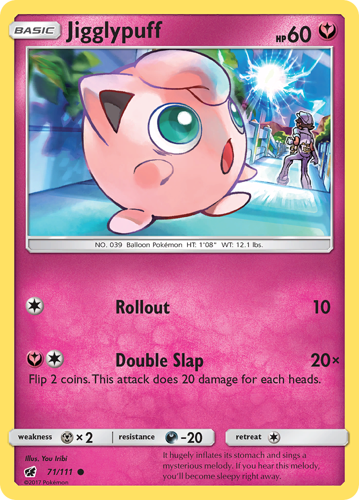 Jigglypuff (71/111) [Sun & Moon: Crimson Invasion] | Jomio and Rueliete's Cards and Comics
