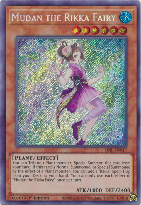 Mudan the Rikka Fairy [SESL-EN017] Secret Rare | Jomio and Rueliete's Cards and Comics