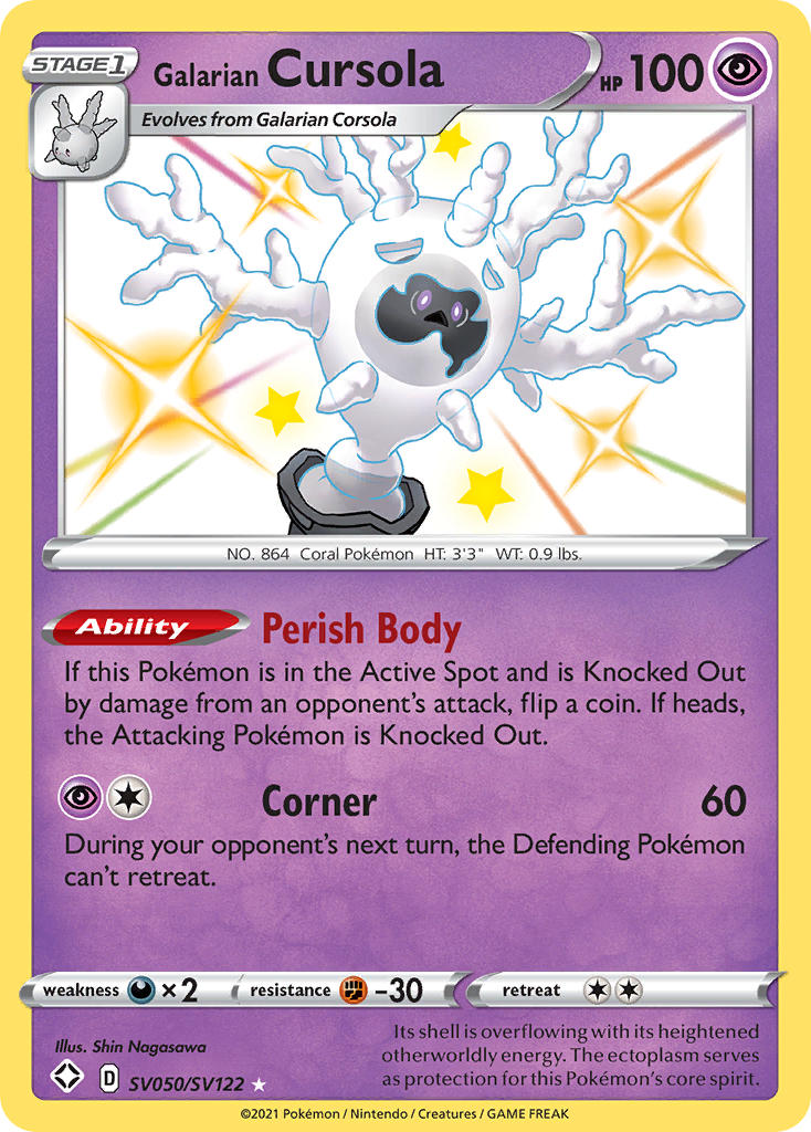 Galarian Cursola (SV050/SV122) [Sword & Shield: Shining Fates] | Jomio and Rueliete's Cards and Comics