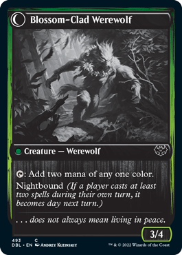 Weaver of Blossoms // Blossom-Clad Werewolf [Innistrad: Double Feature] | Jomio and Rueliete's Cards and Comics