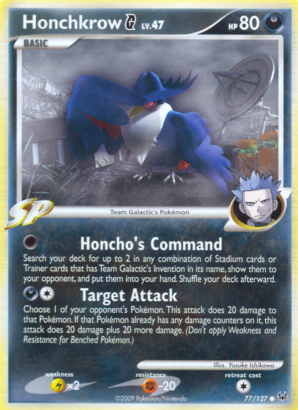 Honchkrow G (77/127) [Platinum: Base Set] | Jomio and Rueliete's Cards and Comics