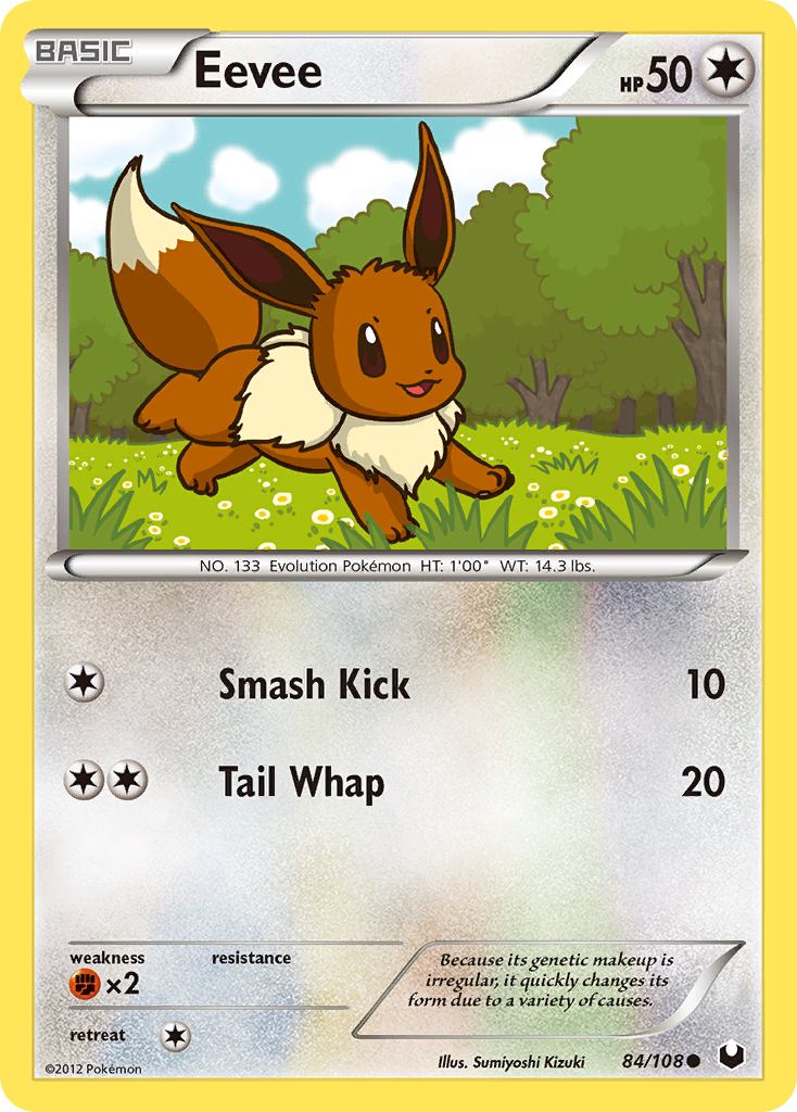 Eevee (84/108) [Black & White: Dark Explorers] | Jomio and Rueliete's Cards and Comics