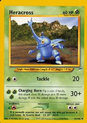 Heracross (41/105) [Neo Destiny Unlimited] | Jomio and Rueliete's Cards and Comics