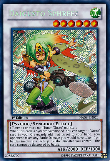 Daigusto Sphreez [HA06-EN024] Secret Rare | Jomio and Rueliete's Cards and Comics