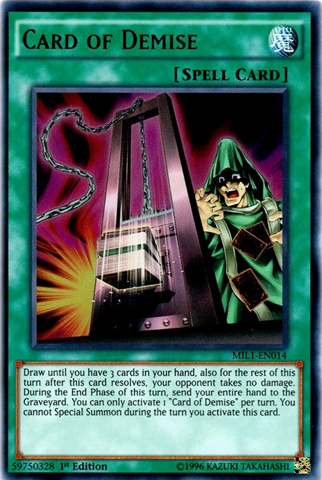 Card of Demise [MIL1-EN014] Ultra Rare | Jomio and Rueliete's Cards and Comics