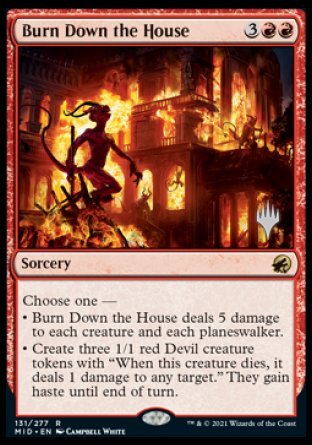 Burn Down the House (Promo Pack) [Innistrad: Midnight Hunt Promos] | Jomio and Rueliete's Cards and Comics