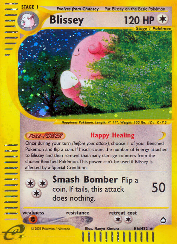 Blissey (H6/H32) [Aquapolis] | Jomio and Rueliete's Cards and Comics