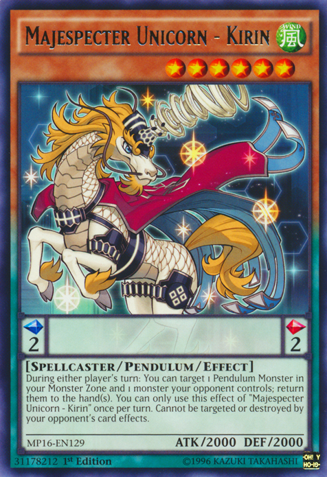 Majespecter Unicorn - Kirin [MP16-EN129] Rare | Jomio and Rueliete's Cards and Comics