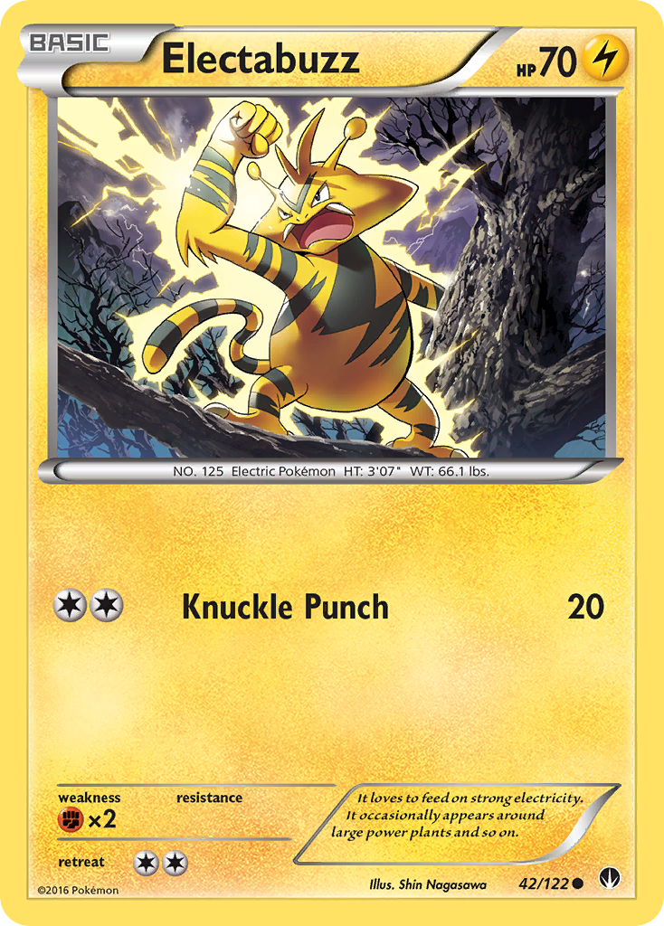 Electabuzz (42/122) [XY: BREAKpoint] | Jomio and Rueliete's Cards and Comics