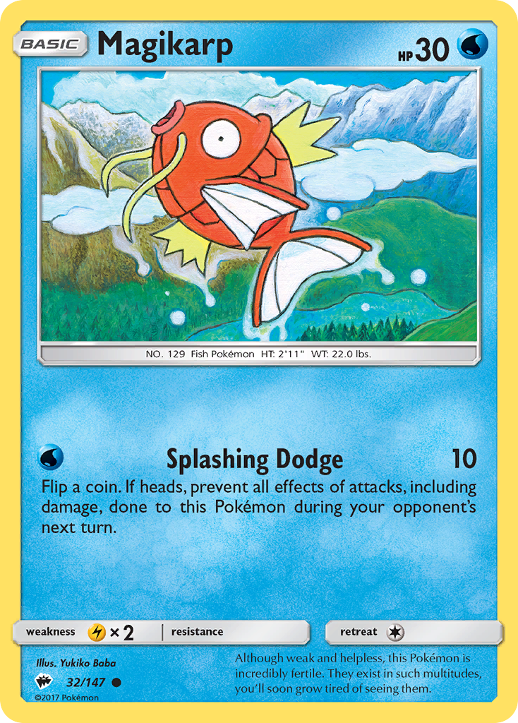 Magikarp (32/147) [Sun & Moon: Burning Shadows] | Jomio and Rueliete's Cards and Comics