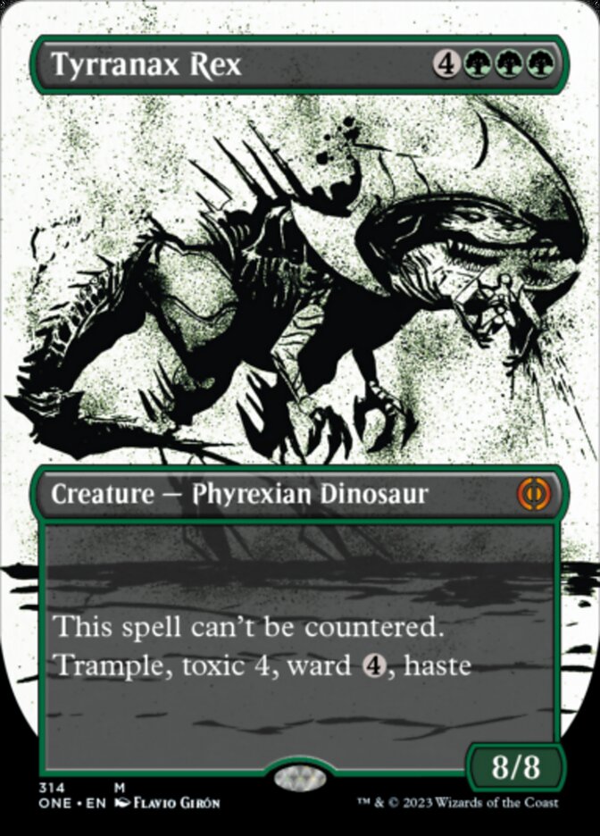 Tyrranax Rex (Borderless Ichor) [Phyrexia: All Will Be One] | Jomio and Rueliete's Cards and Comics