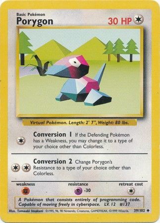 Porygon (39/102) [Base Set Unlimited] | Jomio and Rueliete's Cards and Comics