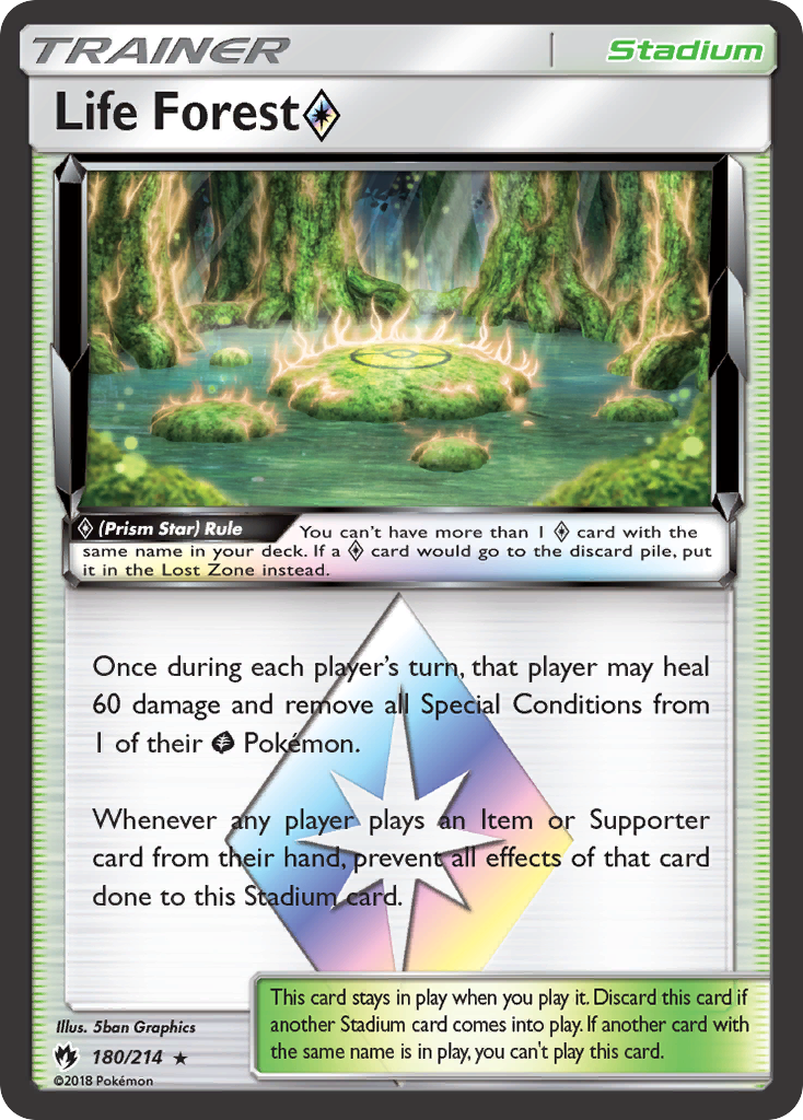 Life Forest (180/214) (Prism Star) [Sun & Moon: Lost Thunder] | Jomio and Rueliete's Cards and Comics