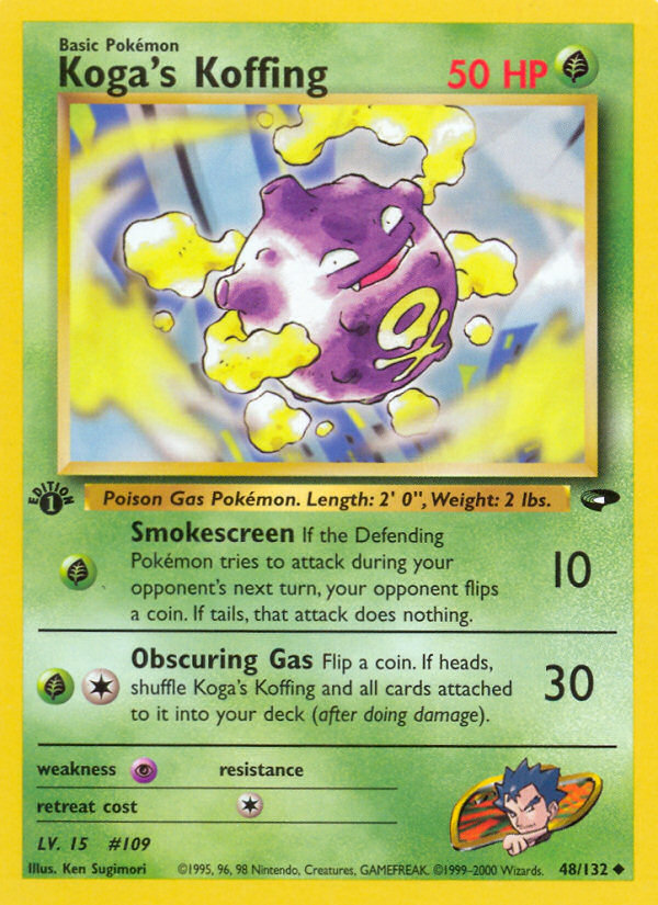Koga's Koffing (48/132) [Gym Challenge 1st Edition] | Jomio and Rueliete's Cards and Comics