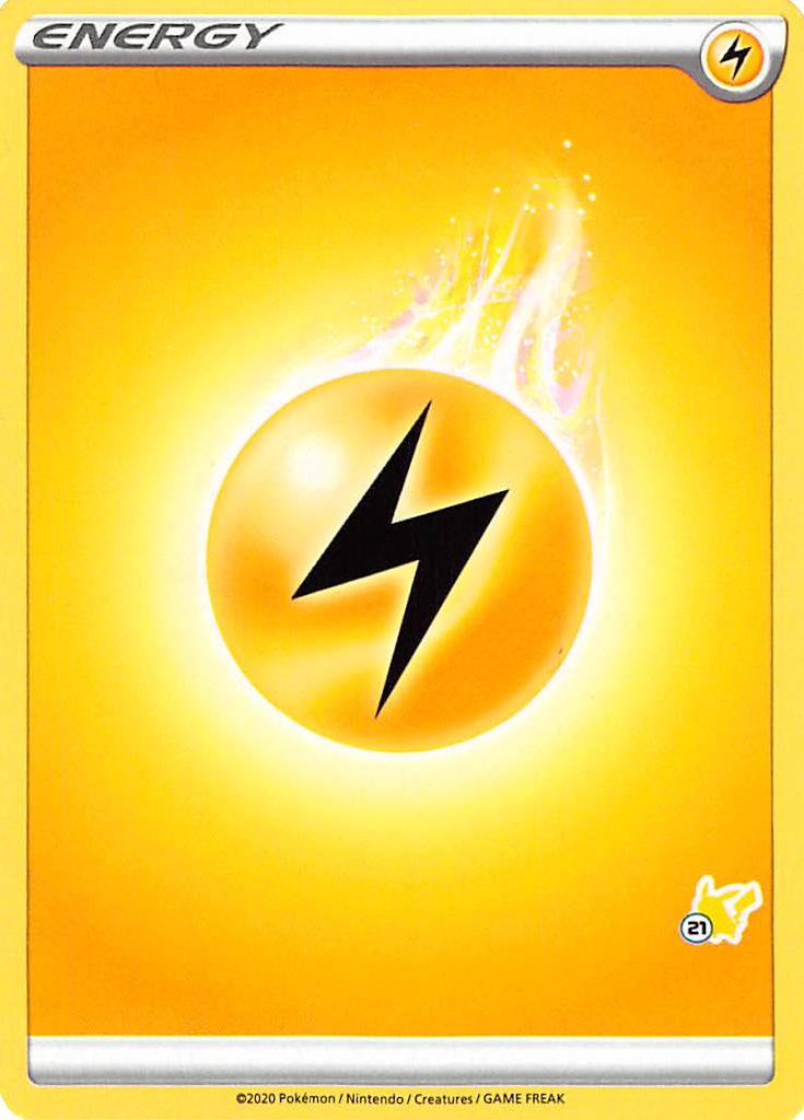 Lightning Energy (Pikachu Stamp #21) [Battle Academy 2022] | Jomio and Rueliete's Cards and Comics