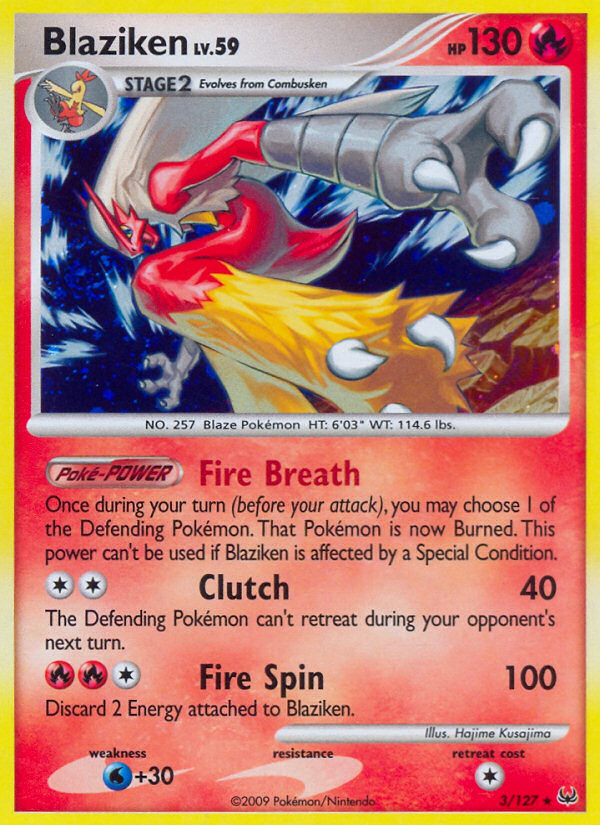 Blaziken (3/127) [Platinum: Base Set] | Jomio and Rueliete's Cards and Comics