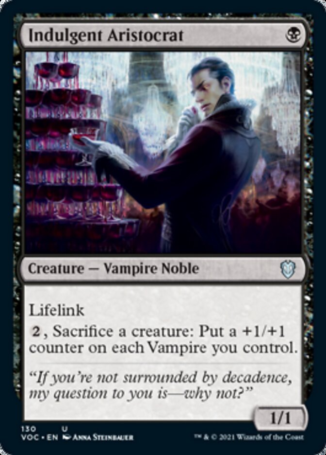 Indulgent Aristocrat [Innistrad: Crimson Vow Commander] | Jomio and Rueliete's Cards and Comics