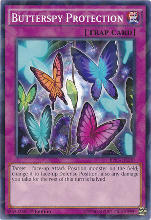 Butterspy Protection (Shatterfoil) [BP03-EN230] Common | Jomio and Rueliete's Cards and Comics