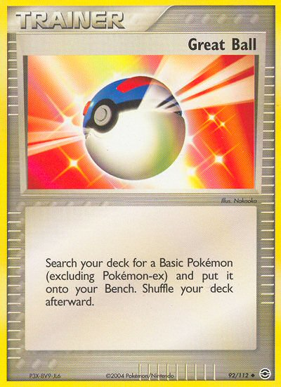 Great Ball (92/112) [EX: FireRed & LeafGreen] | Jomio and Rueliete's Cards and Comics