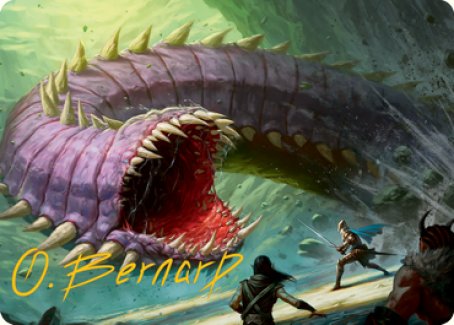 Purple Worm Art Card (Gold-Stamped Signature) [Dungeons & Dragons: Adventures in the Forgotten Realms Art Series] | Jomio and Rueliete's Cards and Comics