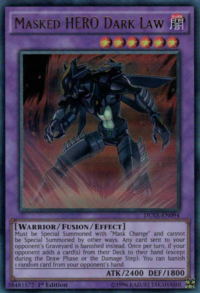 Masked HERO Dark Law [DUSA-EN094] Ultra Rare | Jomio and Rueliete's Cards and Comics