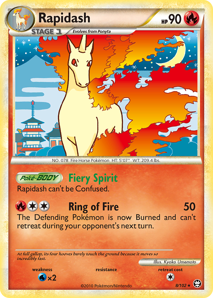 Rapidash (8/102) [HeartGold & SoulSilver: Triumphant] | Jomio and Rueliete's Cards and Comics