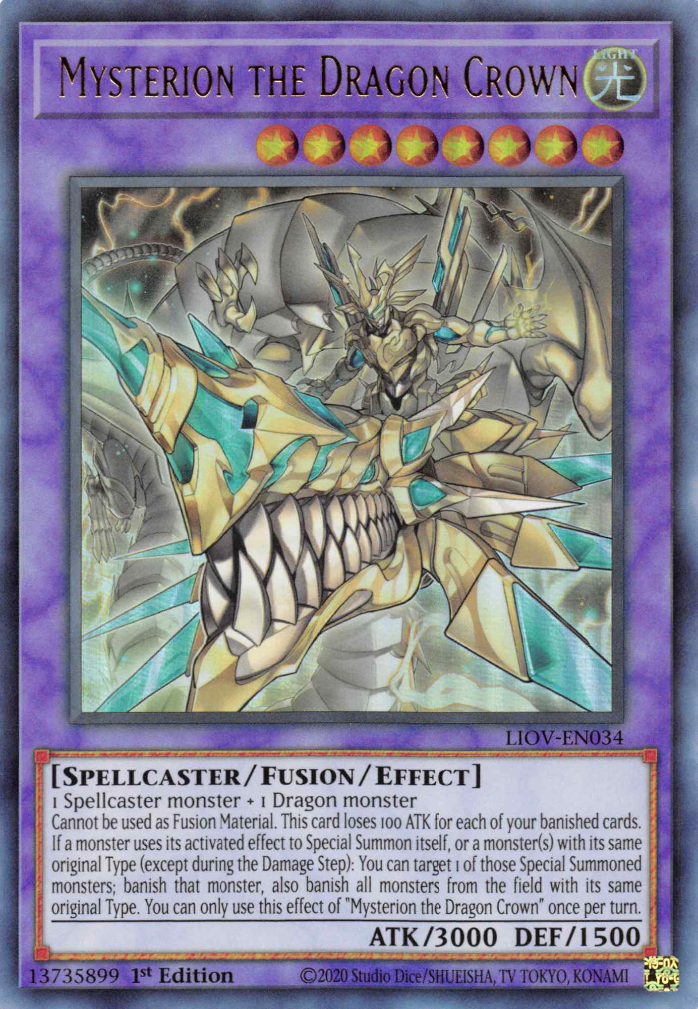 Mysterion the Dragon Crown [LIOV-EN034] Ultra Rare | Jomio and Rueliete's Cards and Comics