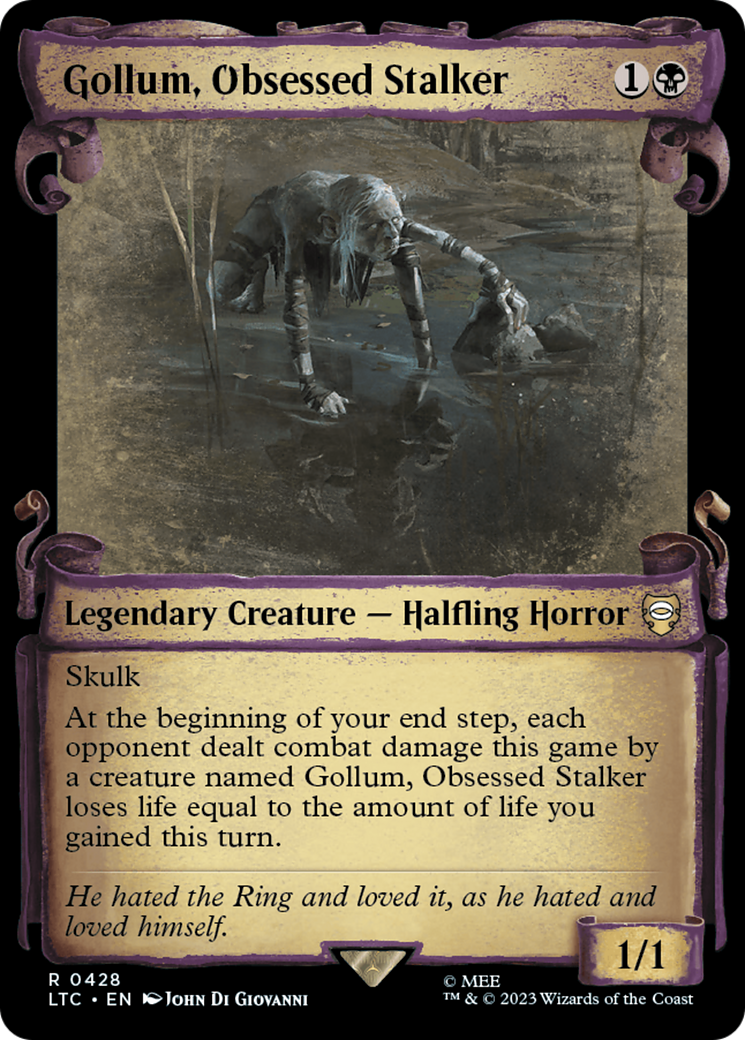 Gollum, Obsessed Stalker [The Lord of the Rings: Tales of Middle-Earth Commander Showcase Scrolls] | Jomio and Rueliete's Cards and Comics