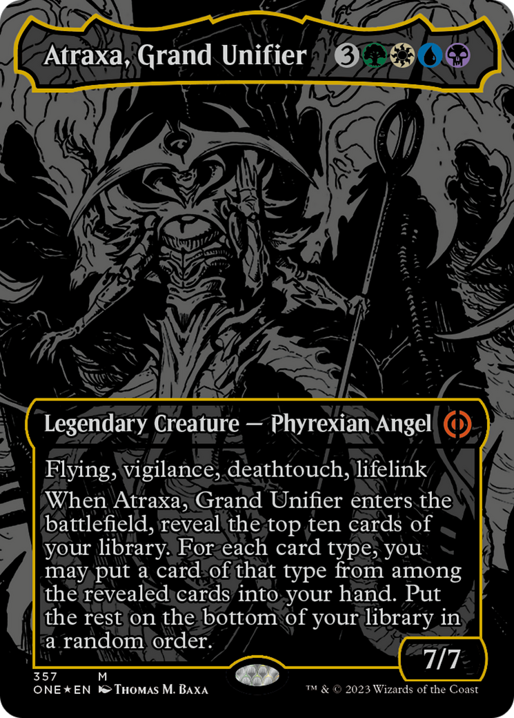 Atraxa, Grand Unifier (Oil Slick Raised Foil) [Phyrexia: All Will Be One] | Jomio and Rueliete's Cards and Comics